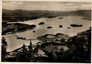 Norway Panorama Over Ringerike Vintage RPPC BS17