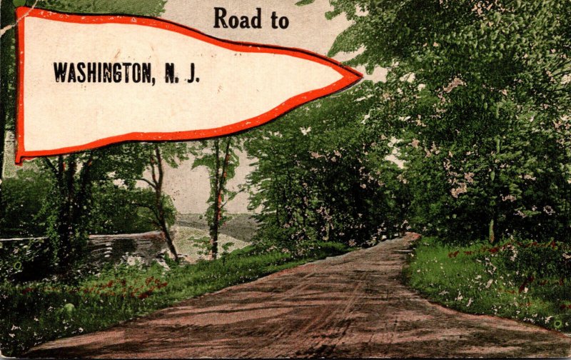 New Jersey Washington Country Road Scene 1914 Pennant Series