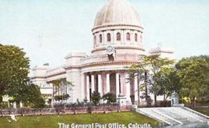 Calcutta Post Office India Vintage Indian Postcard