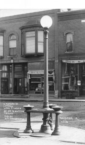 J69/ Nashua Iowa RPPC Postcard c40-50s Lipman Loser Fountain 221