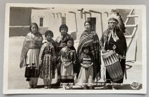 Santa Clara Pueblo Native Americans New Mexico Real Photo Postcard PC190