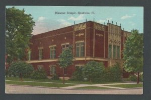 Ca 1936 PPC Centralia IL Masonic Temple