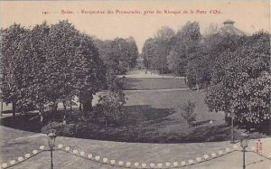 France Reims Perspective des Promenades prise du Kiosque de la Patte d'Oie