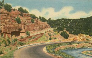 Albuquerque New Mexico Cedro Canyon Cibola Forest US 66 Teich Postcard 21-10199