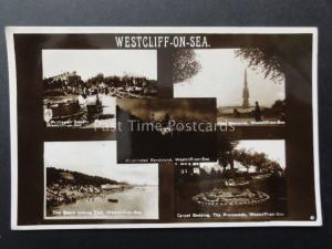Essex: Westcliff on Sea 5 Image Multiview c1926 RP inc; War Memorial & Bandstand