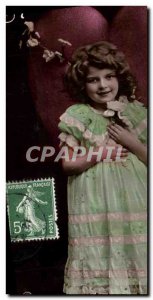 Old Postcard Fancy Heart Child