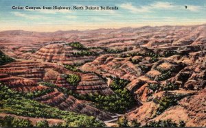 North Dakota Badlands Cedar Canyon From Highway