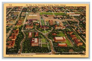 Vintage 1940's Postcard Panoramic View of University of Arizona Tucson Arizona
