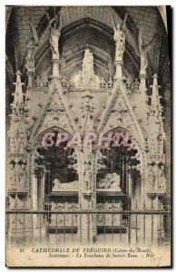 Postcard From Old Cathedral Treguier Interieur The Tomb of Saint Yves