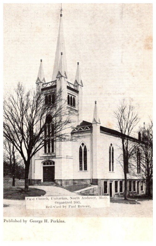 Massachusetts North Andover  First Church , Unirarian , Bell cast by Paul revere