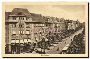 Postcard Old Dusseldorf Graf Adolfstr Corso Cafe