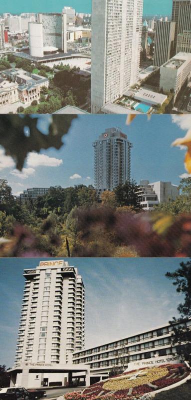 The Prince Hotel Sheraton Centre 3x Canada Postcard