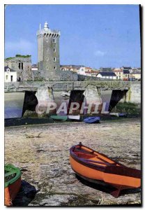 Old Postcard The Vendee Les Sables d'Olonne port and the tower of Arundel