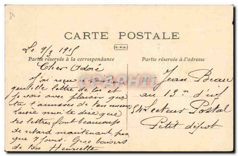 Old Postcard (hand drawing) Flag