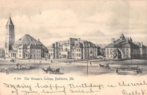 Baltimore Maryland The Woman's College Vintage Postcard AA37039