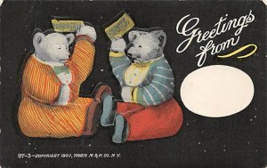 Greetings from New York, USA Bear Unused 