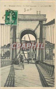 Postcard Old Vienna (Isere) The Suspended Velo Cycle Bridge