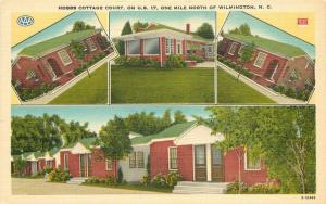 Ahrens Hobb's Cottage Ct Wilmington North Carolina roadside 1940s Postcard 488