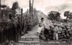 SANTA CECILIA ACATITLAN AZTEC MEXICO ~REAL PHOTO POSTCARD 1940s