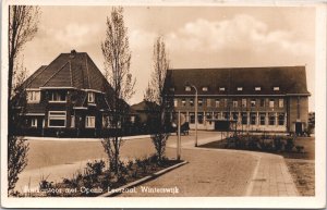 Netherlands Postkantoor met Openbare Leeszaal Winterswijk RPPC 09.08