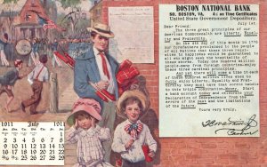 Vintage Postcard Application Letter Of Boston National Bank SO. Boston Virginia