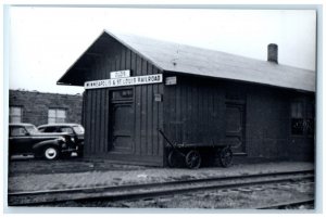 c1960 Olds Minneapolis Iowa IA Railroad Train Depot Station RPPC Photo Postcard