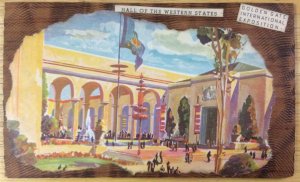 Hall Of The Western States GGIE 1939 San Francisco Expo Vintage Redwood Postcard