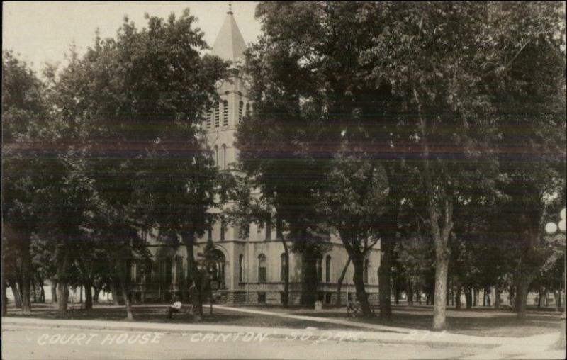 Canton SD Court House c1910 Real Photo Postcard