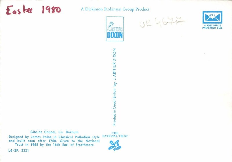 uk46747 gibside chapel durham uk