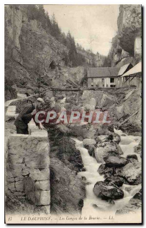 Dauphine Old Postcard Gorges of the Bourne