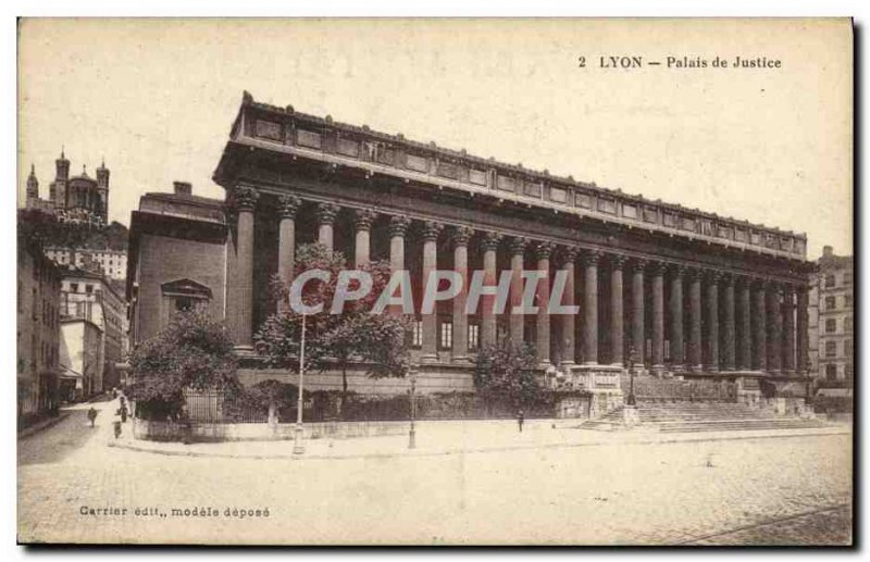 Old Postcard Lyon Place of Justice