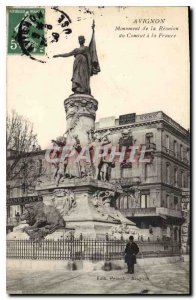 Postcard Old Avignon (Vaucluse) Monument to Reunion of Comtat to France