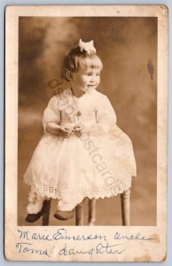 K31/ Long Beach California Postcard RPPC c1910 Marie Emerson Pretty Girl 264