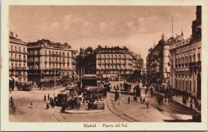 Spain Madrid Puerta del Sol Vintage Postcard C110