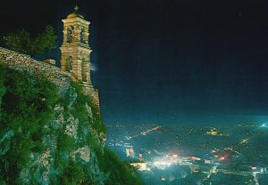 View From Lycabettus At Night Highest Point Hill Skyline View Athens Greece