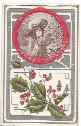 Antique Ephemera A Merry Christmas Vintage Postcard