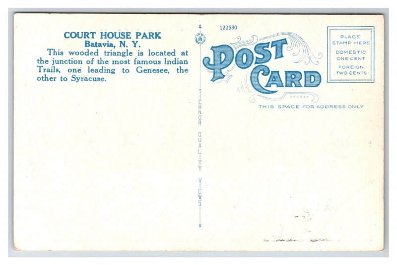 Genesee County Building Batavia New York NY UNP WB Postcard Q23