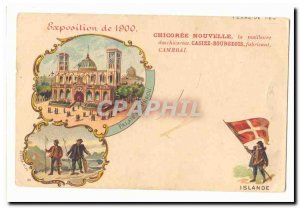 1900 Exhibition Old Postcard Iceland Island Palace Peru Chicoree Nouvelle bes...