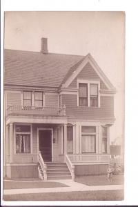 Real Photo, House at 1317 Parker Ave, Detroit, Michigan, Dated 1908