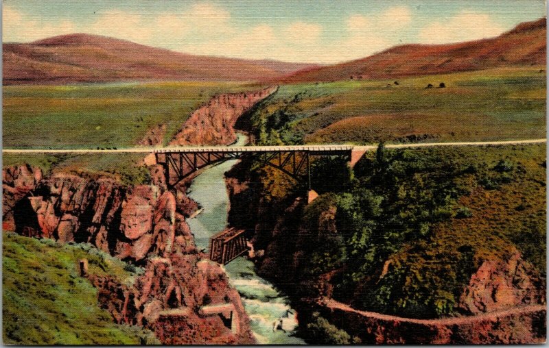 Colorado~RARE CARD---1950 Sapinero Bridge Over Lake Fork of the Gunnison River