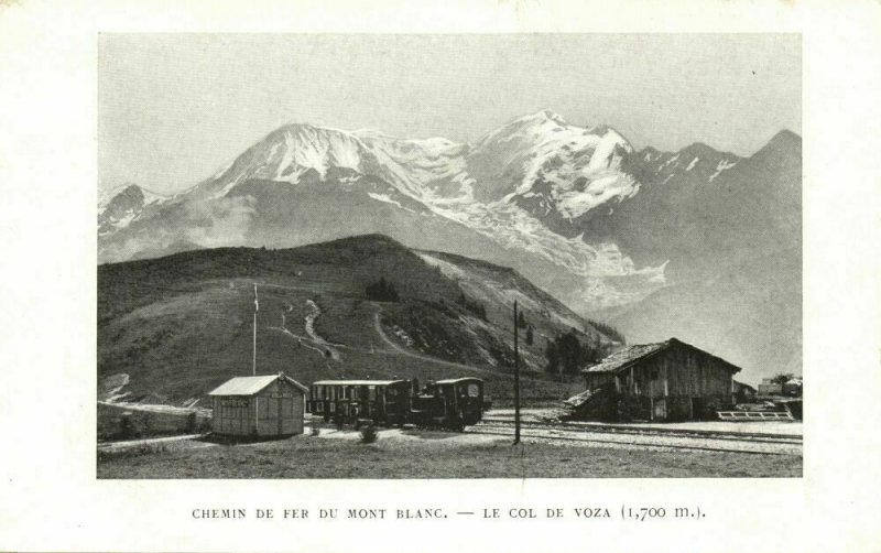 france, Mont Blanc, Col-de-Voza, Chemin de Fer, Railway Station, Train (1910s)