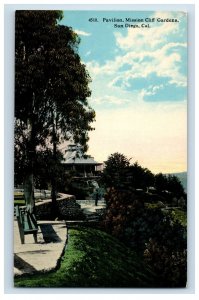 C. 1910 Pavilion Mission Cliff Gardens San Diego, Cal. Postcard P222E