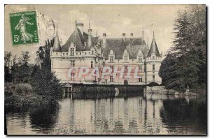 Old Postcard Azay le Rideau I and L the castle National