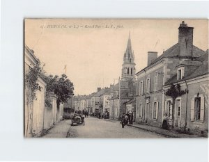 Postcard Grand Rue, Tiercé, France
