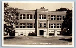 c1940's High School Building Silverton Oregon OR RPPC Photo Vintage Postcard