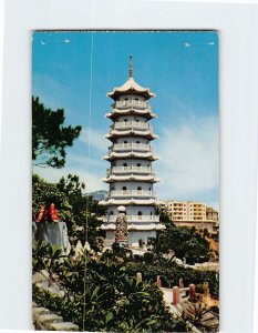 Postcard The Tiger Pagoda Hong Kong China