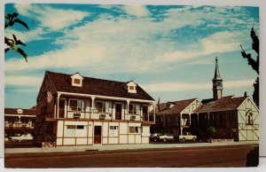 Solvang Inn Motel At the Clock Tower Solvang California Postcard A10