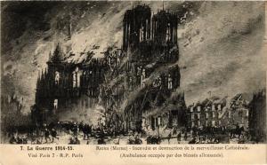 CPA La Guerre 1914-15 - REIMS - Incendie et destruction de la (742701)