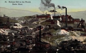 c.'10, Richest Hill in the World, Huge Mine, Butte, Montana, MT, Old Postcard