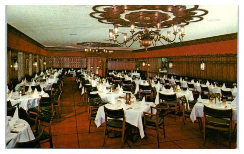 1970s The Oak Room, Steak House Tower, Mountainside, NJ Postcard